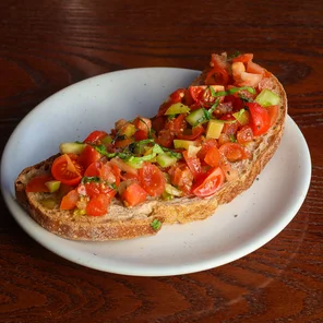 Meal card cover for: VEGAN Bruschetta with Heritage Tomatoes