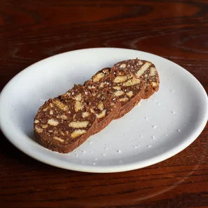 Meal card cover for: *New* Homemade chocolate salami with sea salt