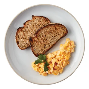 Meal card cover for: Scrambled Eggs and Toast