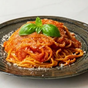 Meal card cover for: Slow Cooked Tomatoes Spaghetti