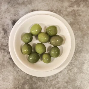 Meal card cover for: Green Olives