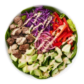 Meal card cover for: Avo Steak Salad