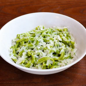 Meal card cover for: Homemade Parmesan, Pecorino & Basil Pesto (Casarecce)