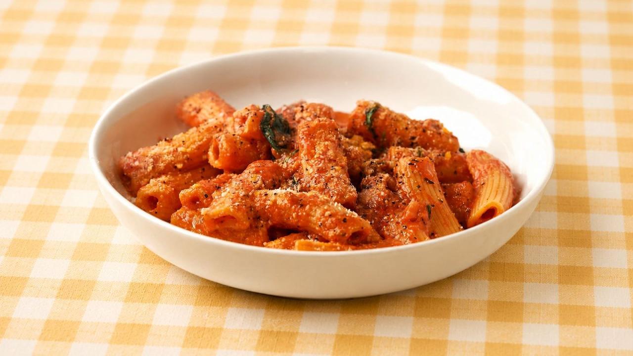 Meal card cover for: Amatriciana