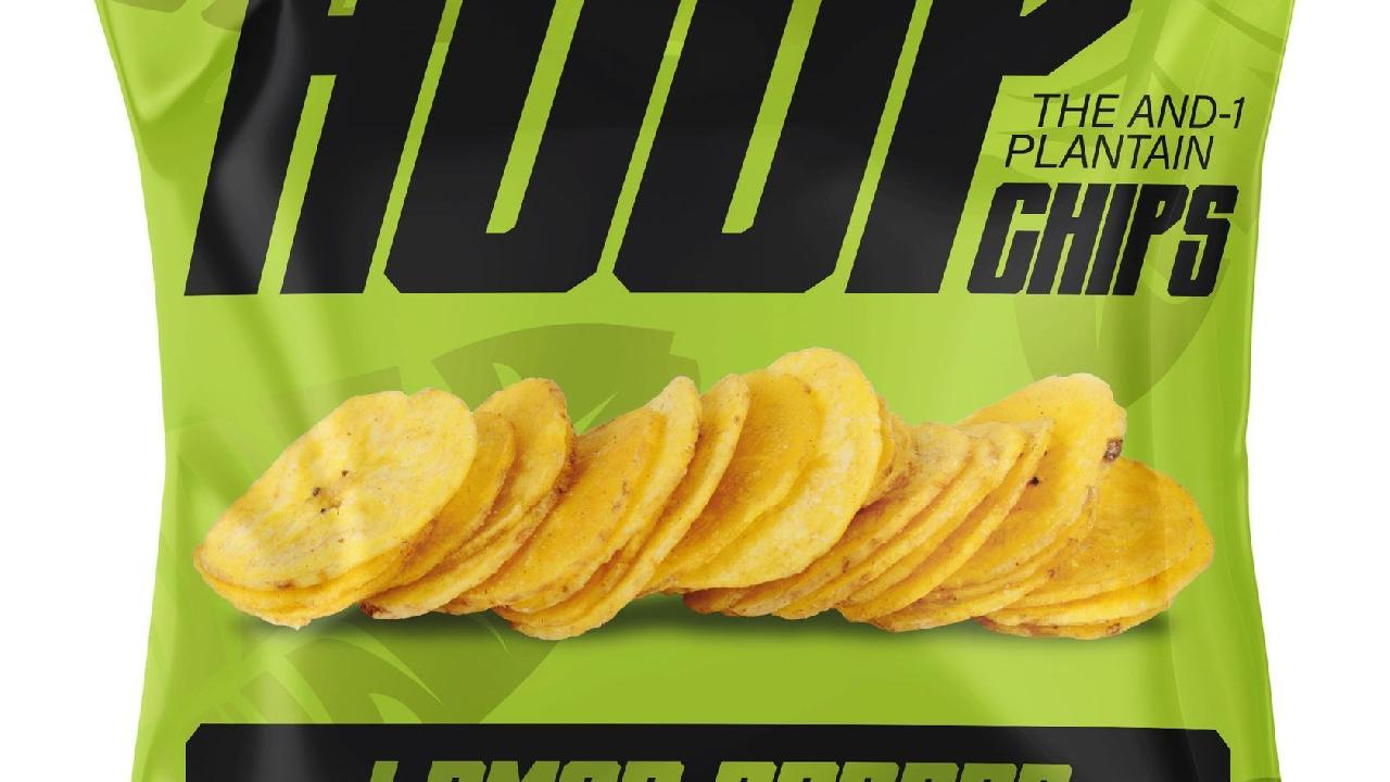 Meal card cover for: Hoop Chips Plantain Crisps. Lemon & Black Pepper