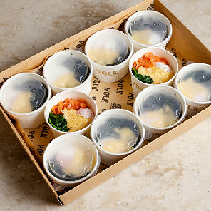 Meal card cover for: Eggs Royale Platter