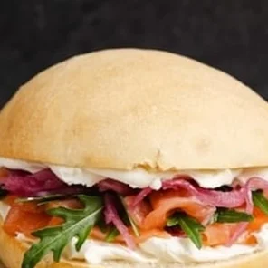 Meal card cover for: Salmon & Cream Cheese bap