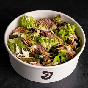 Meal card cover for: Steak Frites Salad