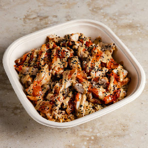 Meal card cover for: Kimchi Chicken Rice Bowl Platter
