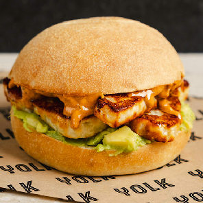 Meal card cover for: Halloumi-Avo Bap (v)