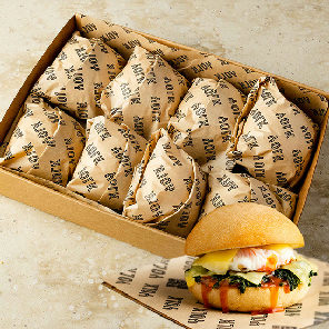 Meal card cover for: Egg, Cheese & Spinach Melt Breakfast Bap Platter