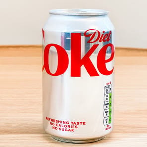 Meal card cover for: Diet Coke