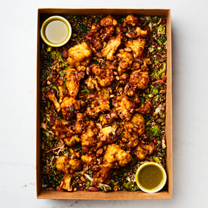 Meal card cover for: Bang Bang Cauliflower & Salad (choice of salad)