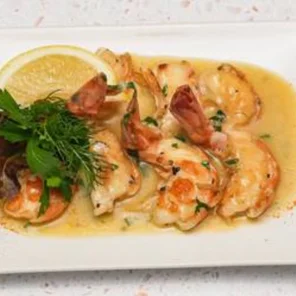 Meal card cover for: Gamberoni All'Aglio