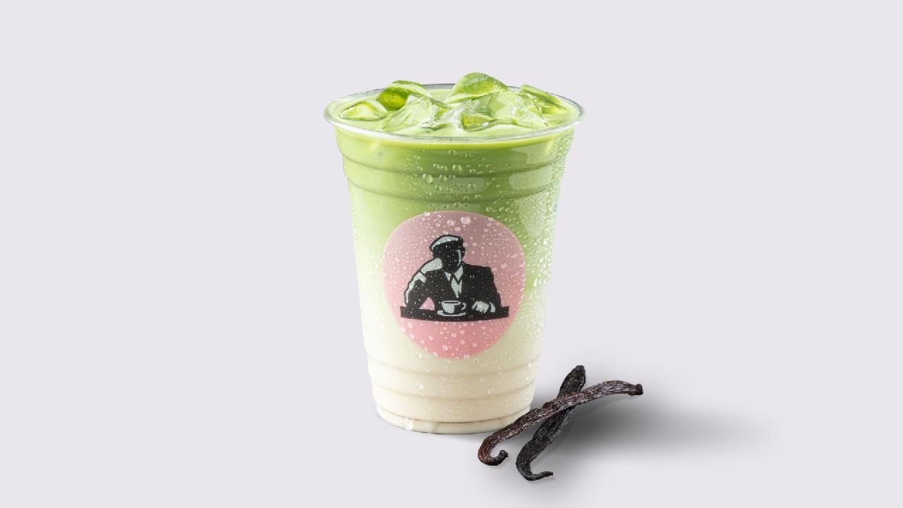 Meal card cover for: Iced Vanilla Matcha Oat Latte 16oz