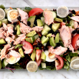 Meal card cover for: Salmon Nicoise - Sharing