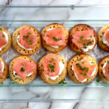 Meal card cover for: Smoked Salmon Blinis