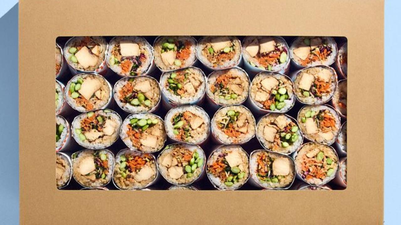 Meal card cover for: Sesame Cashew Tofu Sushi Roll Platter