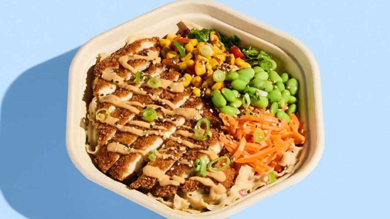 Meal card cover for: Katsu Chicken Noodle Salad
