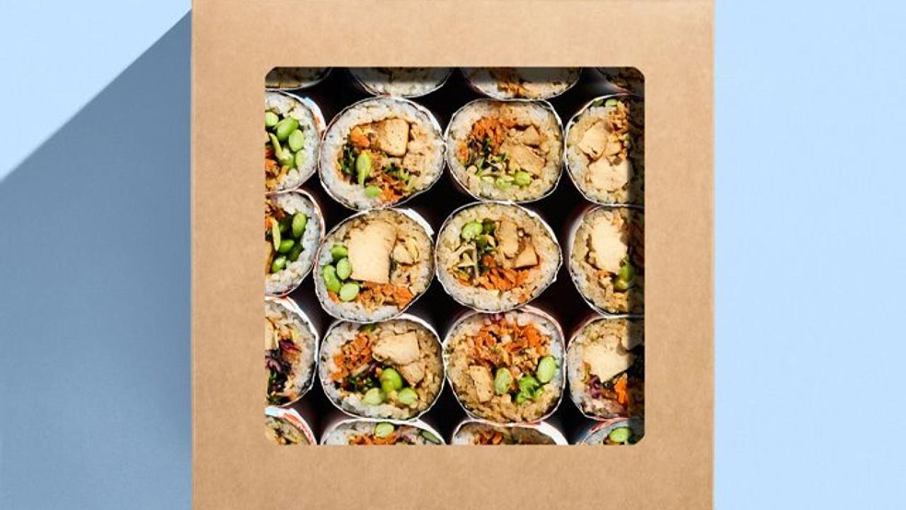 Meal card cover for: GLUTEN FREE Sesame Tofu Sushi Roll Platter  
