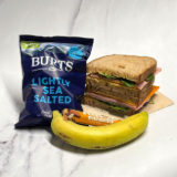 Meal card cover for: Ham, Cheese, & Mustard Mayonnaise Sandwich Lunch Bag