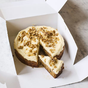 Meal card cover for: Carrot and walnut cake