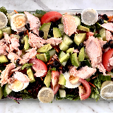 Meal card cover for: Salmon Nicoise - Sharing