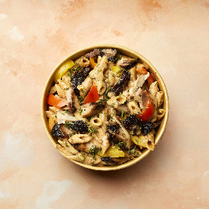 Meal card cover for: NEW! Dorothy’s Creamy Jerk Pasta