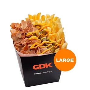 Meal card cover for: Large Doner Box Fries & Cheese