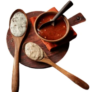 Meal card cover for: 3 Sauce Set Pots
