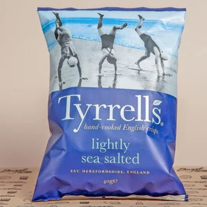 Meal card cover for: Tyrrells Lightly Sea Salted Crisps (40g)