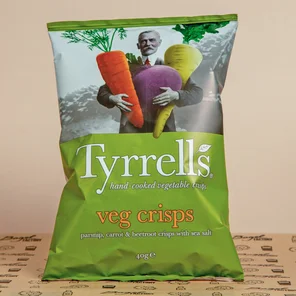 Meal card cover for: Tyrrells Veg Crisps (40g)