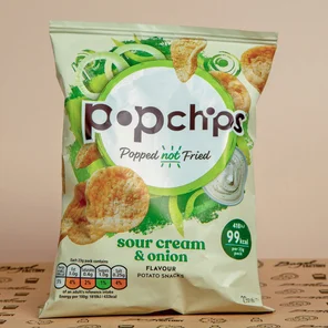 Meal card cover for: Pop Chips Sour Cream & Onion (23g)