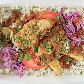 Meal card cover for: Tex Mex Meat Rice Box