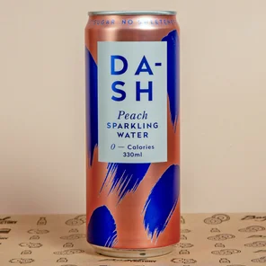 Meal card cover for: Dash Peach Sparkling Water (330ml)