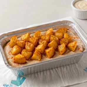 Meal card cover for: Houmous Potatoe Wedges