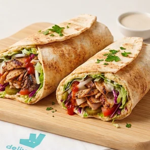 Meal card cover for: Mixed Shawarma Wrap