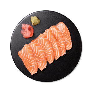 Meal card cover for: Salmon Sashimi