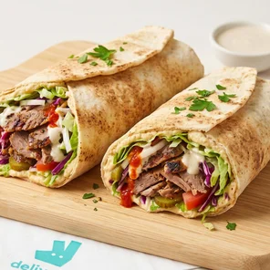 Meal card cover for: Lamb Shawarma wrap