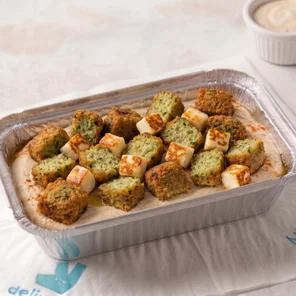 Meal card cover for: Houmous Falafel & Halloumi
