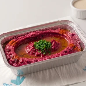 Meal card cover for: Beetroot Hommos Mezza
