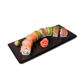 Meal card cover for: Rainbow Roll