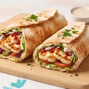 Meal card cover for: Halloumi Wrap