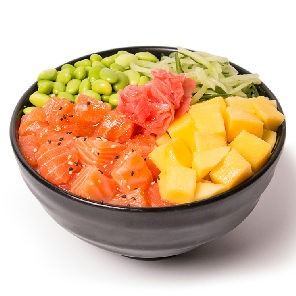 Meal card cover for: Salmon Poke