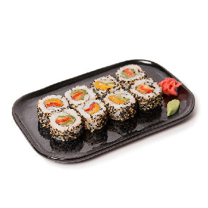 Meal card cover for: Vegetable Tempura Uramaki