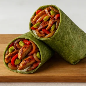 Meal card cover for: Chicken Fajita Wrap
