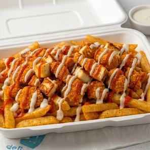 Meal card cover for: Loaded Halloumi Fries