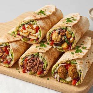 Meal card cover for: Wraps for 5 pay for 4