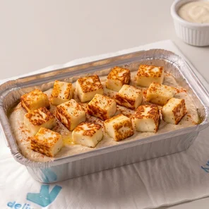 Meal card cover for: Houmous Halloumi