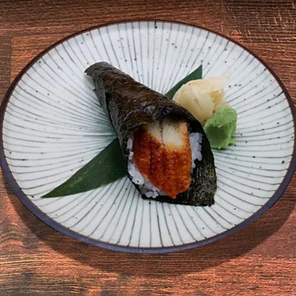 Meal card cover for: Grilled Eel Temaki (Unagi)